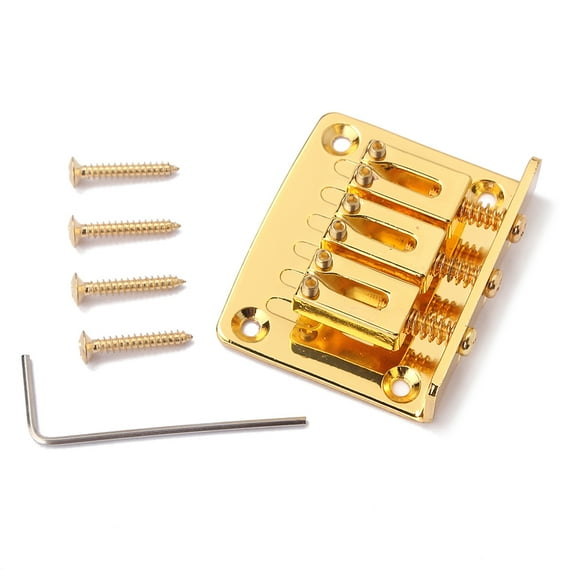 FOMIYES Three ng Guitar Bridge in Gold Solid Metal for