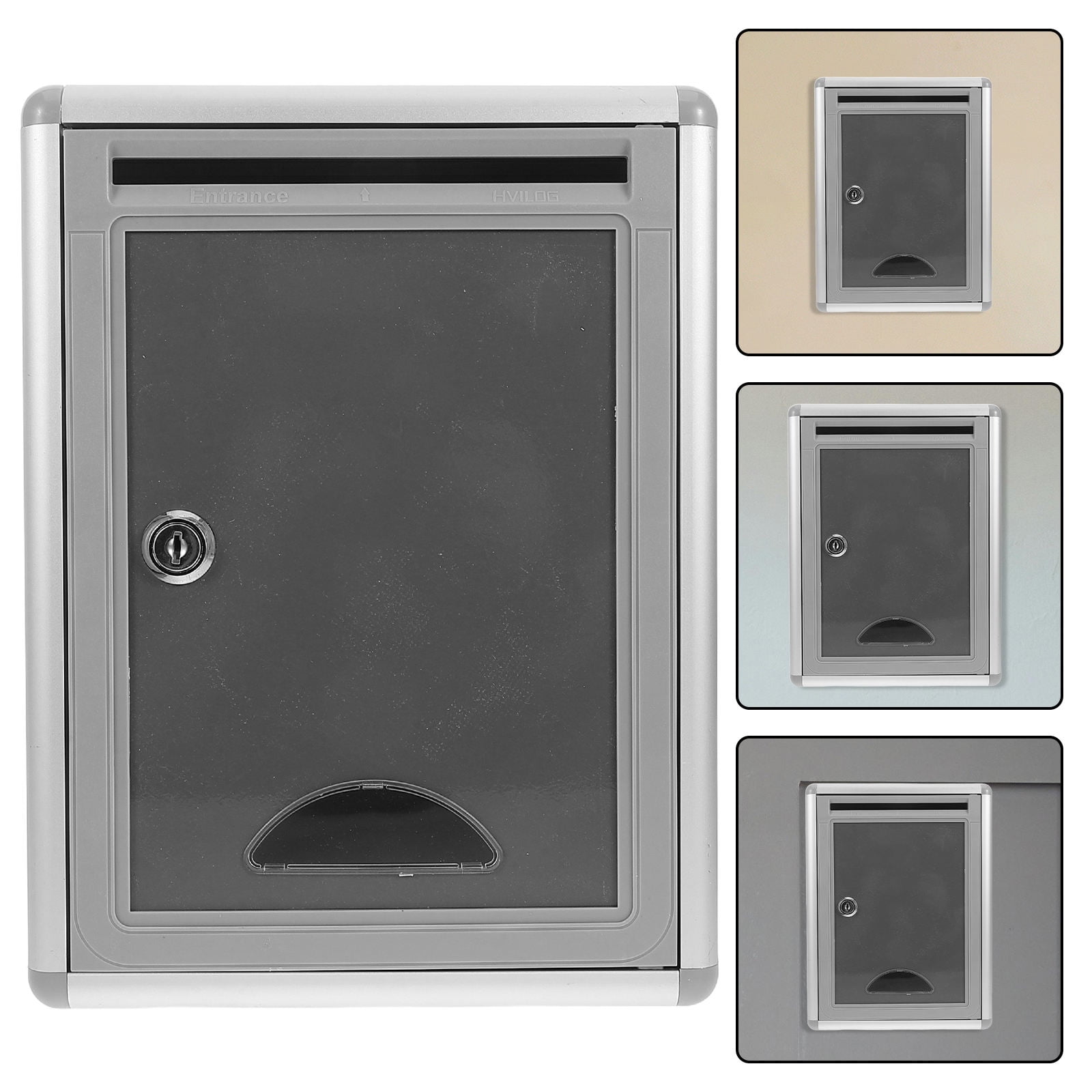 Raindrops 1 Set Hanging Secure Post Box With Lock Wall Mounted Mailbox Large Capacity Locking Mailbox Modern Design For Home Outdoor Use Party