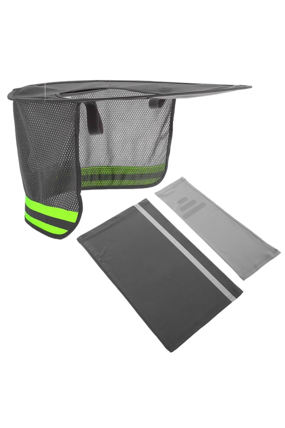 1Set Hard Hat Neck Shade Grey Elastic Band Sun Visor for Construction Outdoor Use