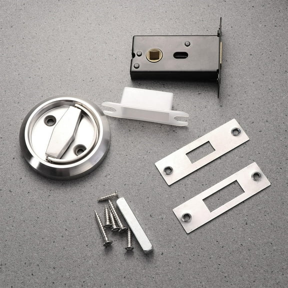 Raindrops Stainless Steel Handle Hidden Door Lock Silver Keyless Mechanical for Privacy and Security