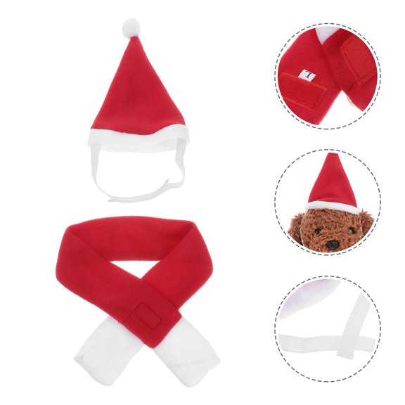 Raindrops Pet Hat Scarf Set Comfortable Decorative Clothes for Dog Cat Cosplay Party