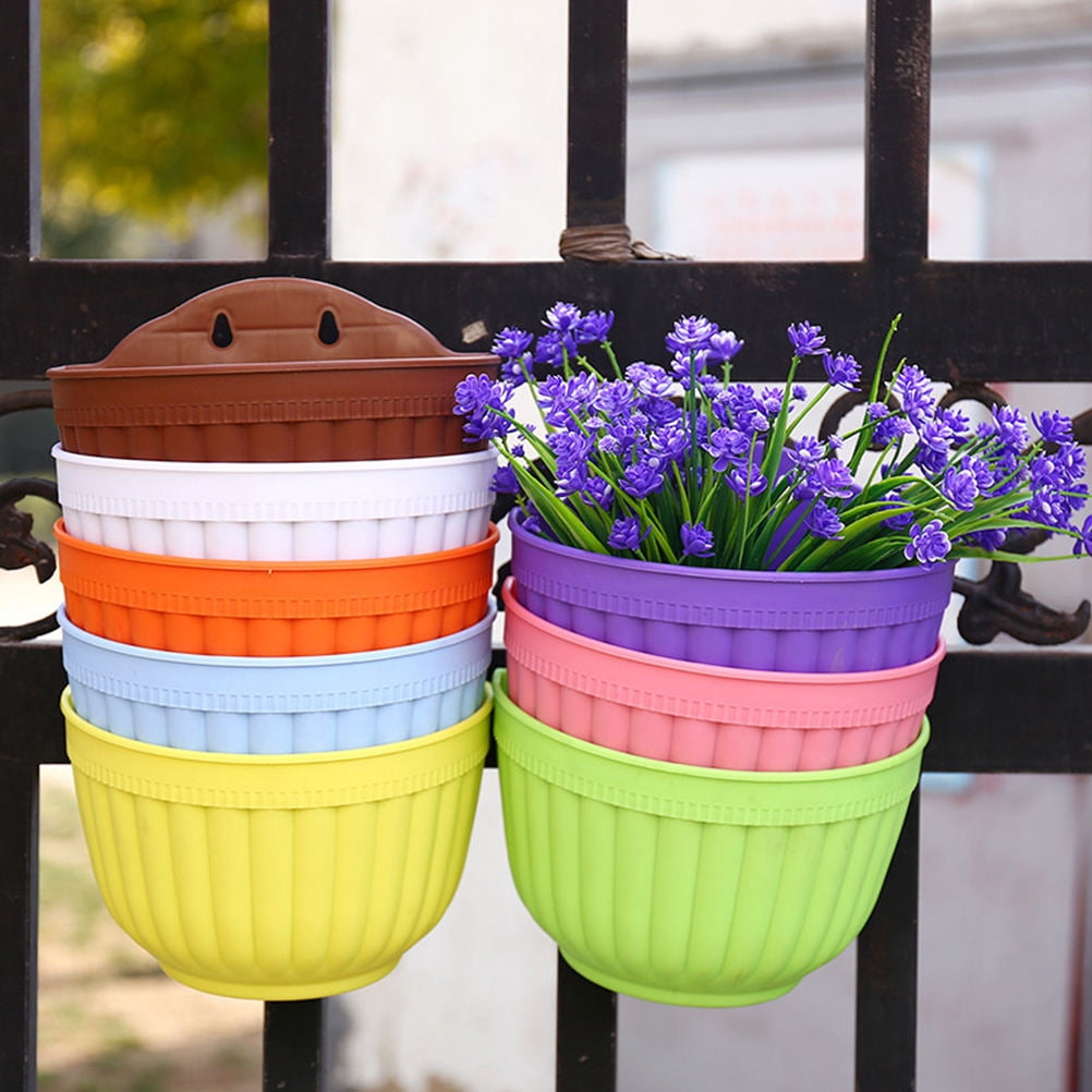 Raindrops Hanging Planter Set of 1, Assorted Color Plastic Flower Pot for Garden, Indoor Outdoor, 11.8 x 5.5 x 4.9 inches