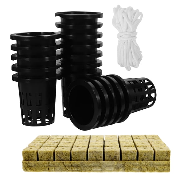 FOMIYES 1Set Starter Pots for Planting with Hydroponic Cotton and Hanging Watering Basket