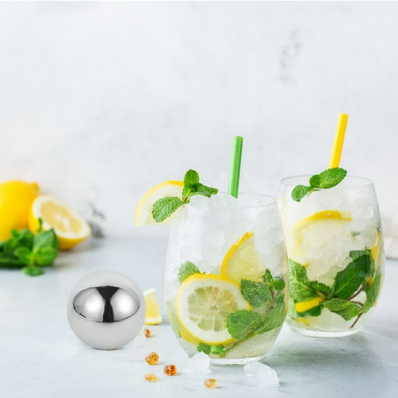 Raindrops 1 Set Ice Balls For Rapid Freezing Drinks 304 Stainless Steel 55Mm