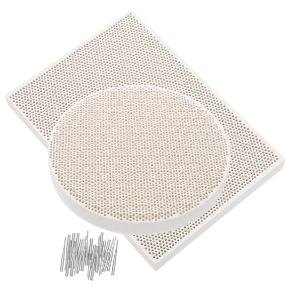 FOMIYES 1Set Honeycomb Ceramic ering Board White with Jewelry Tools Kit for Precise Melting Casting and Welding