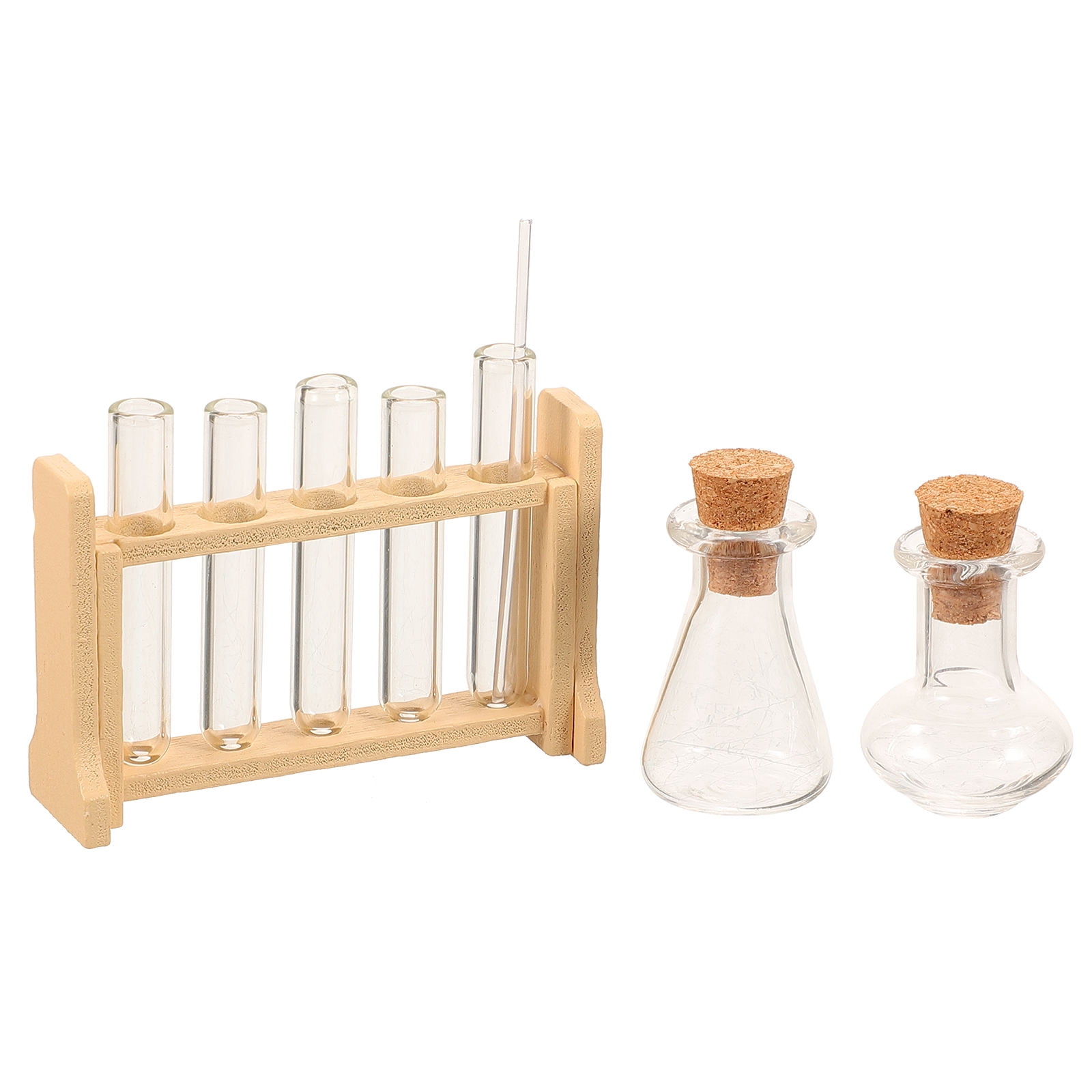 Mini Test Shells Raindrops 1 Set Khaki Mini Test Tube Rack Model for Dollhouse Science ...