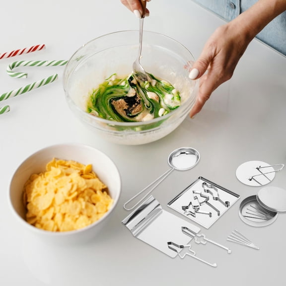 Raindrops 1 Set Korean Sugar Candy Making Kit with Stainless Steel Cookie Cutters Biscuits Mold Needle for Creating Holiday Cookies Sugar Game Candies