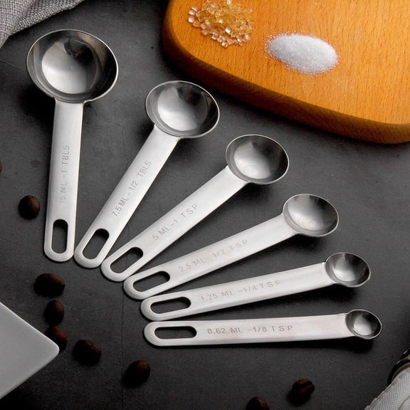 Raindrops 1 Set Measurement Spoons Detachable Ring Hook For Kitchen Measuring Tool Home Use