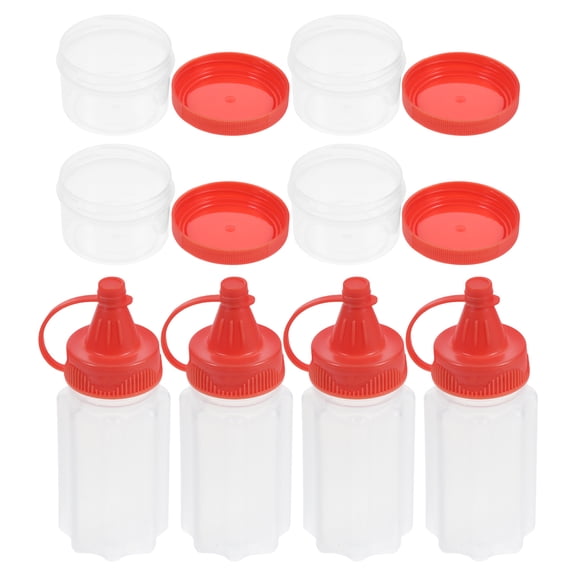 Raindrops 1 Set Mini Jam Squeeze Bottle Salad Dressing Container Mini Portion Control Dressing Cups Small Sauce Containers Sauce Seasoning Box for Meal Prep