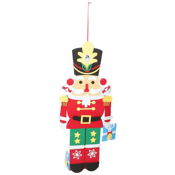 Raindrops 1 Set Nutcracker Decor Felt Fireplace Decoration Assorted Color 114.3x73.7cm