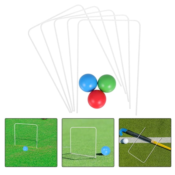 Raindrops Outdoor Croquet Set 1 Set with Wooden and Metal Wickets for Hand Eye Coordination and Family Fun
