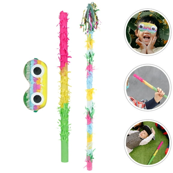 Raindrops 1 Set Pinata Props Blinder and Colorful Knocking Stick Toy Pinata Plaything for Party