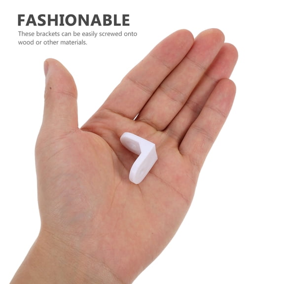 Raindrops Plastic L-Shaped Corner Brackets 1 Set for Furniture, Wood Cabinets, Drawers, Shelves, Chairs & TV Stand Reinforcement