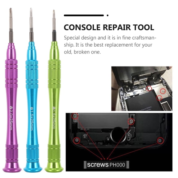 Raindrops 1 Set Rotary Screw Driver Console Screwdriver Steel Ergonomic Handle for Disassemble Game Controller