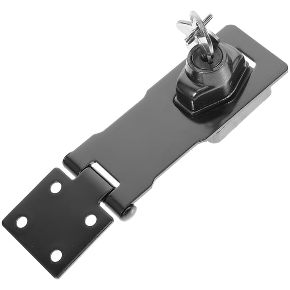 Raindrops 1 Set Stainless Steel and Iron Hasp Latch with Padlock for Cabinet Doors, Drawers, and Storage Security