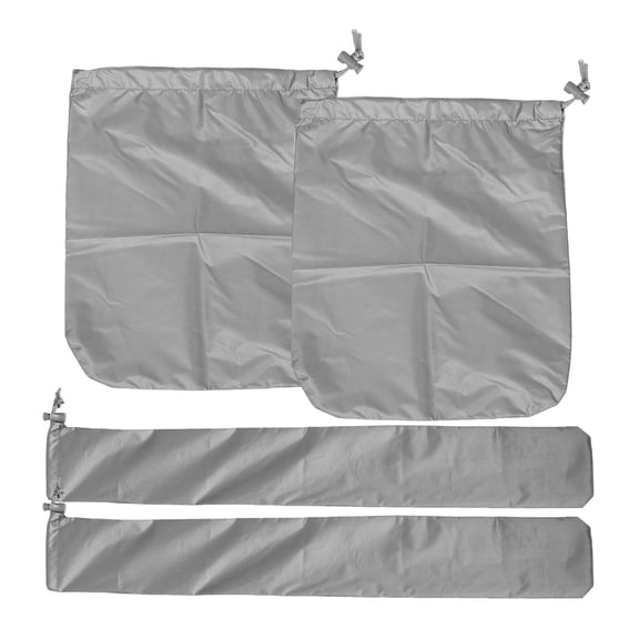 Raindrops 1 Set Side View Mirror Cover Grey Polyester for Rain Protection