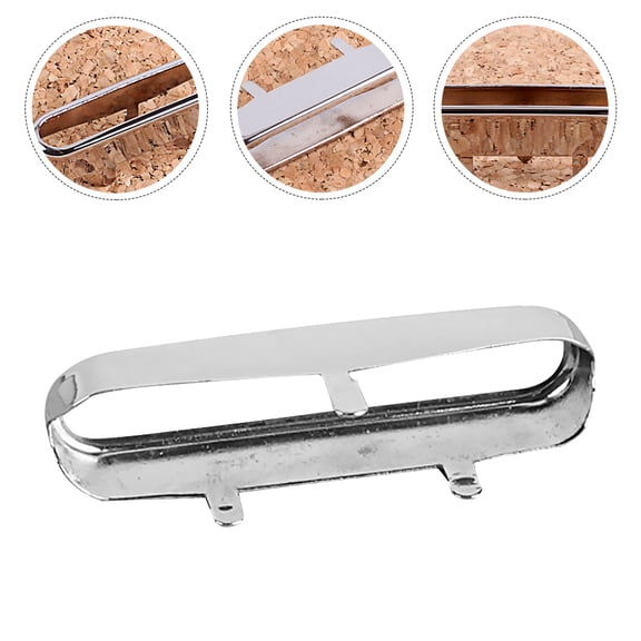 Raindrops 1 Set Silver Hollow Design Guitar Pickup Cover for Decoration and Protection 2.56X0.57in