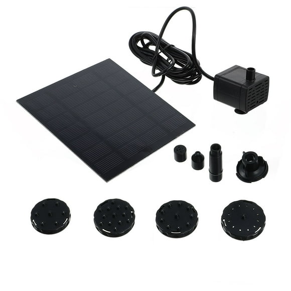 Raindrops 1 Set Solar Panel Water Fountain for Water Management 11x11x2.5cm