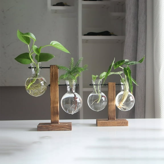 Raindrops 1 Set Tabletop Glass Planter Desktop Hydroponics Plants Pot Water Planting Glass Vase