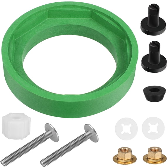 Raindrops Toilet Tank Bolts and Gasket Replacement Kit, NBR Material, Complete 1-Set for Easy Toilet Repair