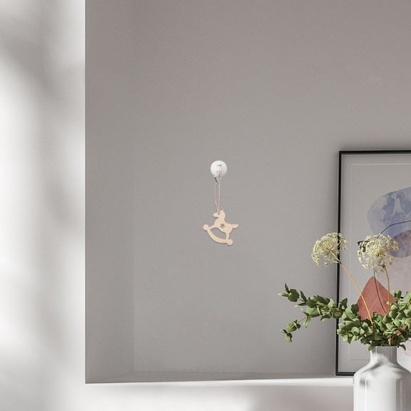 Raindrops Natural Wood Horse Ornaments, Beige, Rustic Charm, Easy to Clean, 1Set