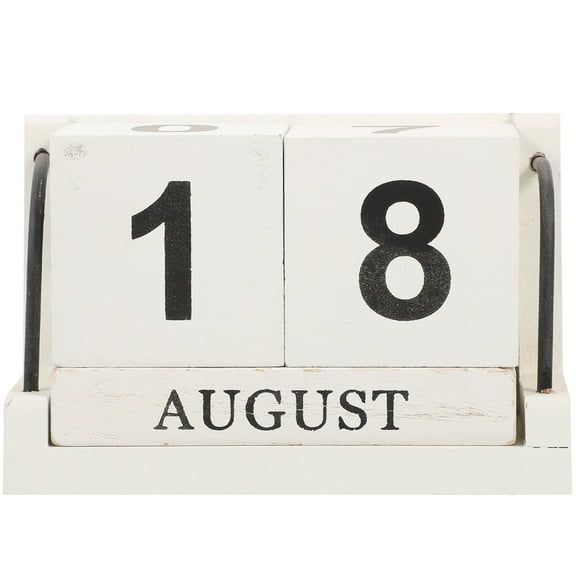 Raindrops Perpetual Wooden Calendar for Decoration and 1Set