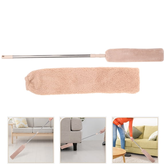 Raindrops 1 Set of Cleaning Duster with Extension Pole Household Dust Collector Fiber Cloth for Wall Cleaning