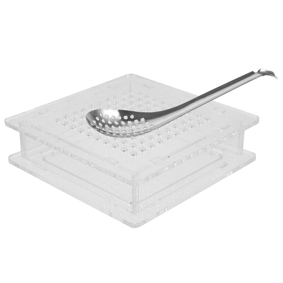 Raindrops 1 Set of Clear Caviar Maker Box 100-Hole Caviar Making Case Spoon Molecular Gastronomy Tool