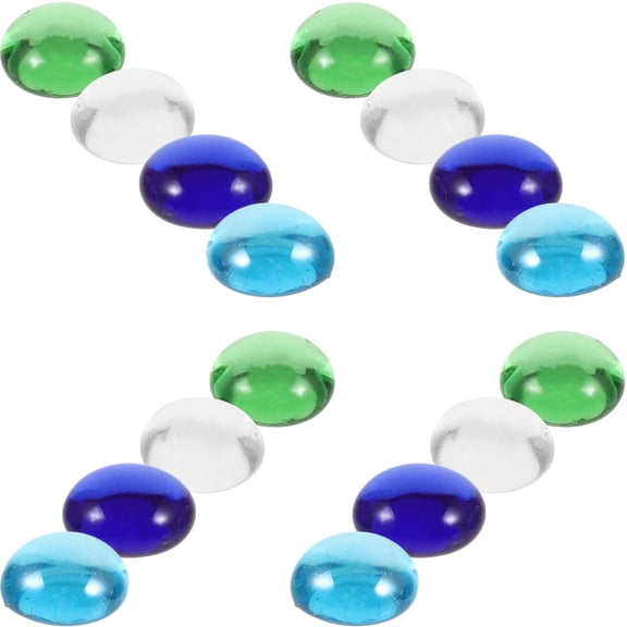 Raindrops 1 Set of Glass Bead DIY Beads Glass Small Beads Fish Tank Glass Beads DIY Flat Beads Ornaments