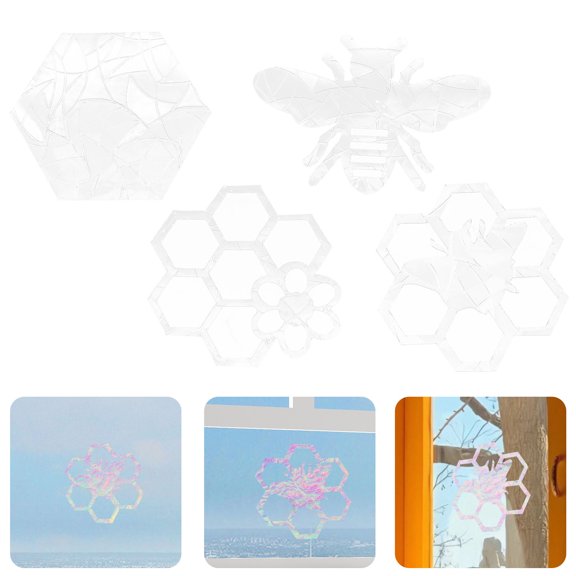 Raindrops Silver Collision Sticker for Glass Windows Decor 1Set