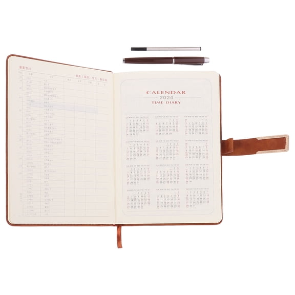 Raindrops Planner Notebook Business Notebook Set Brown 1 Set 8.3X5.8X0.4In
