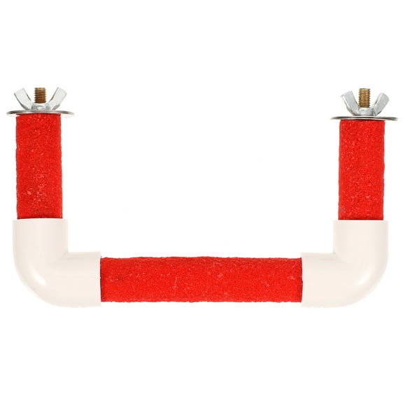 Raindrops 1Set Red Sturdy Parrot Perch for Large Birds Stable Bird Cage Stand