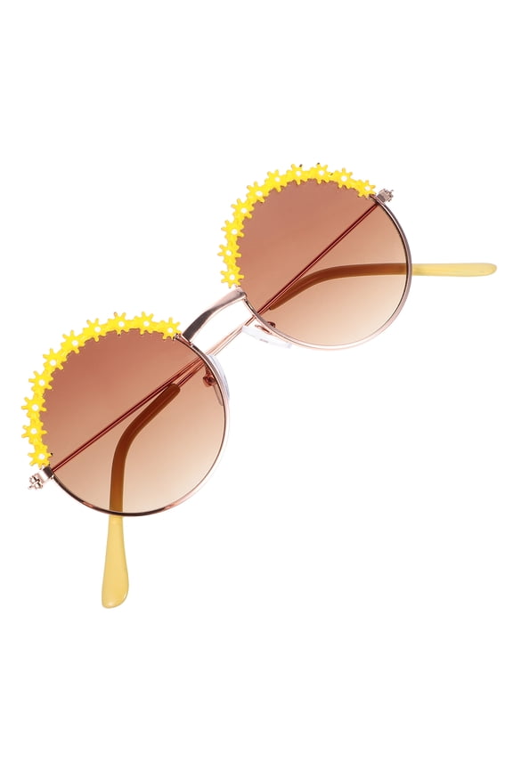 1 pair of Flower Design Sunglasses Kids Sun Glass Child Sun Glasses Travel Gift