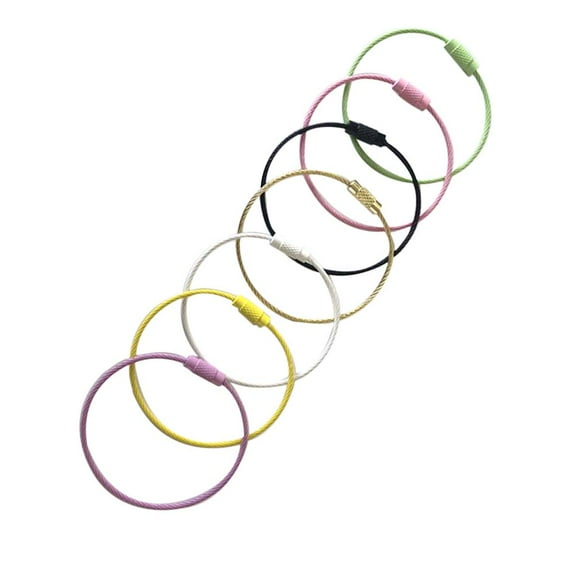 Raindrops Stainless Steel Keychain, Assorted Colors, Easy Lock, Heavy Duty, for Keys 10Pcs