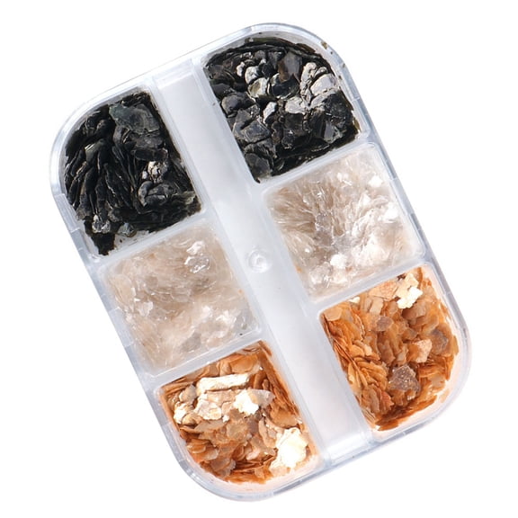 Raindrops 10 Boxes  Glitter Women Nail Art Mica Slice Ornament for Elegant Women Nail Decor