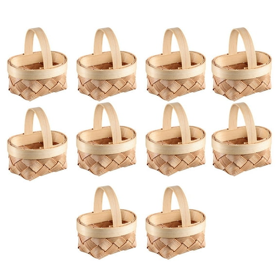 Raindrops 10 Miniature Woven w/ Handles for Party Favors & Decor