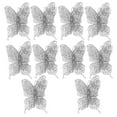 thumbnail image 1 of Raindrops  10 PCS Butterfly Ornament Hanging Christmas Baubles Decoration Silver, 1 of 8