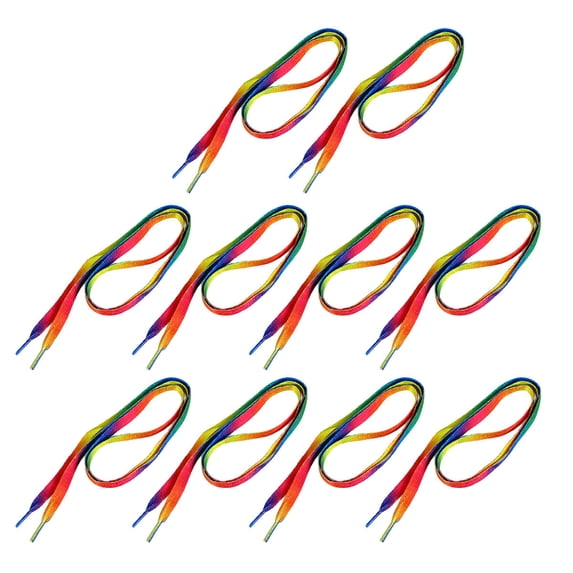Raindrops 10 Pairs Long Shoes Gradient Laces Colorful Shoelaces Sneaker Work