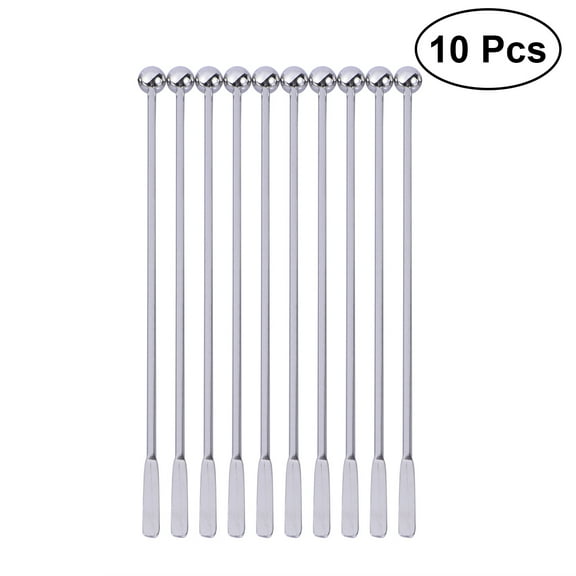 Raindrops 10 Pcs 19cm Creative Stainless Steel Mixing Cocktail Coffee Stirrers for Wine