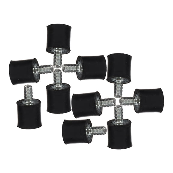 Raindrops 10 Pcs Absorber Vibration Mounts Pipe Viberation Isolator Black