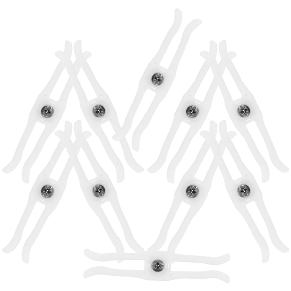 Raindrops 10 Pcs Accessories Ceiling Track Mount Curtain Clamps White