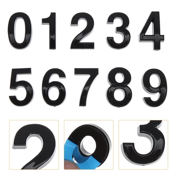 Raindrops Multi-Function Door Numbers Abs Resin 10Pcs 1.38X0.90X0.20In