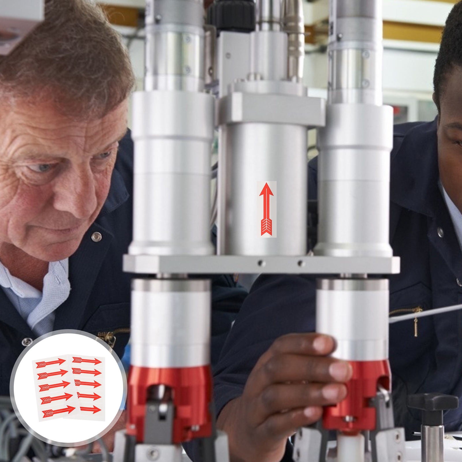 Raindrops 10 Pcs Arrow Indicator Equipment Sticker Warning Decal ...