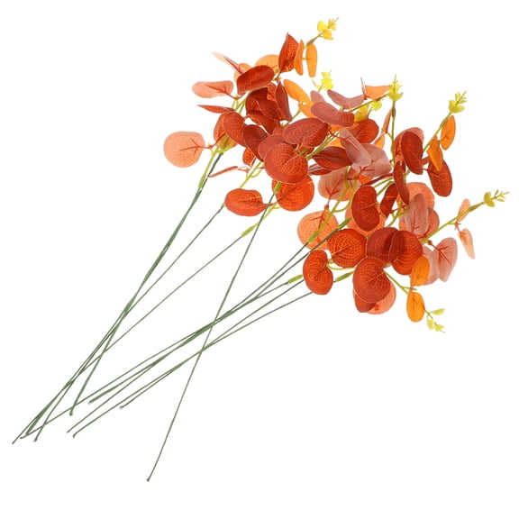 Raindrops  10 Pcs Artificial Eucalyptus Stems Leaves Faux Plants Bride