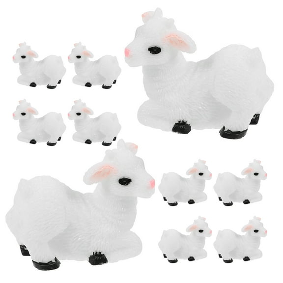 Raindrops 10 Pcs Automobile Inflatable Micro Landscape Sheep Ornament