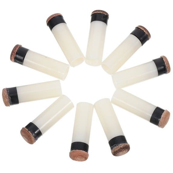 Raindrops 10 Pcs Billiard Accessories Screw-on Cues Tips Heavy-duty Nozzle Household Beige