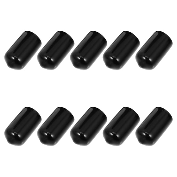 LABRIMP 10-Pack Black Rubber Cue Tip Protectors for Professional Billiard and Pool Cues, and -Resistant Covers
