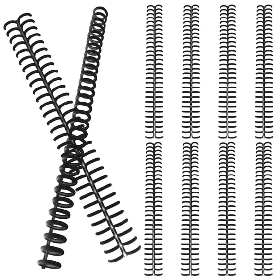 Raindrops 10 Pcs Binding Coils Binder Coil Office 28X3.5X1CM Black