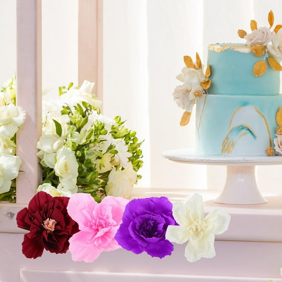 Raindrops 10 Pcs Birthday Party Adornment Cute Paper Flowers for Home