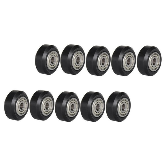 Raindrops 10Pcs Passive Round Plastic Pulley Wheels with V Groove for 3D Printer Belt Alignment